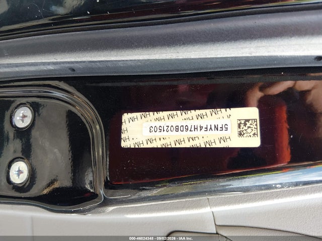 2013 Honda Pilot Ex-l მანქანა იყიდება აუქციონზე, vin: 5FNYF4H76DB021503, აუქციონის ნომერი: 46024348