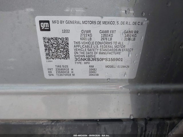 Aukcja sprzedaży 2023 Chevrolet Blazer Awd 3lt, vin: 3GNKBJRSOPS155901, numer aukcji: 46024354