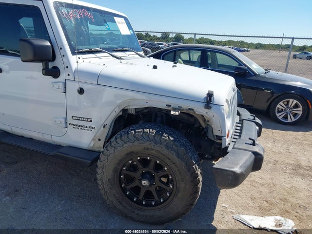 2013 Jeep Wrangler Unlimited Sport მანქანა იყიდება აუქციონზე, vin: 1C4BJWDG1DL574577, აუქციონის ნომერი: 46024594
