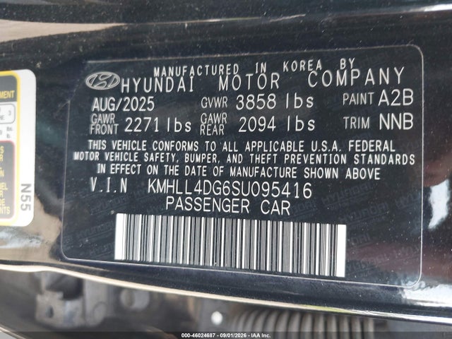 Aukcja sprzedaży 2025 Hyundai Elantra Se, vin: KMHLL4DG6SU095416, numer aukcji: 46024687
