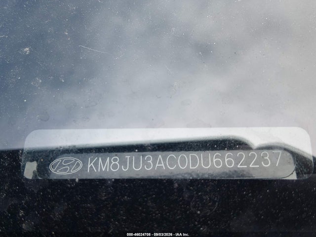 2013 Hyundai Tucson Limited მანქანა იყიდება აუქციონზე, vin: KM8JU3AC0DU662237, აუქციონის ნომერი: 46024708