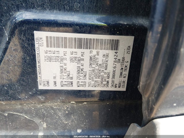 Продажа на аукционе авто 2024 Nissan Rogue Sv Intelligent Awd, vin: 5N1BT3BBXRC678424, номер лота: 46024768