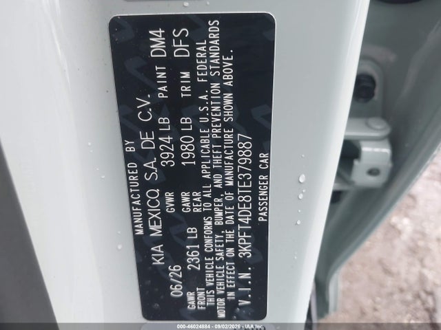 Продаж на аукціоні авто 2026 Kia K4 Lxs, vin: 3KPFT4DE8TE379887, номер лоту: 46024884