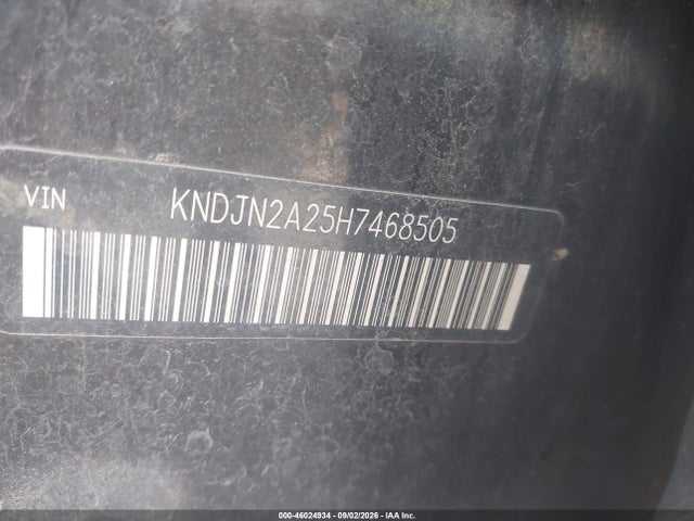 46024934 :رقم المزاد ، KNDJN2A25H7468505 vin ، 2017 Kia Soul مزاد بيع