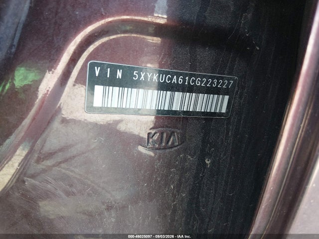Aukcja sprzedaży 2012 Kia Sorento Ex, vin: 5XYKUCA61CG223227, numer aukcji: 46025097