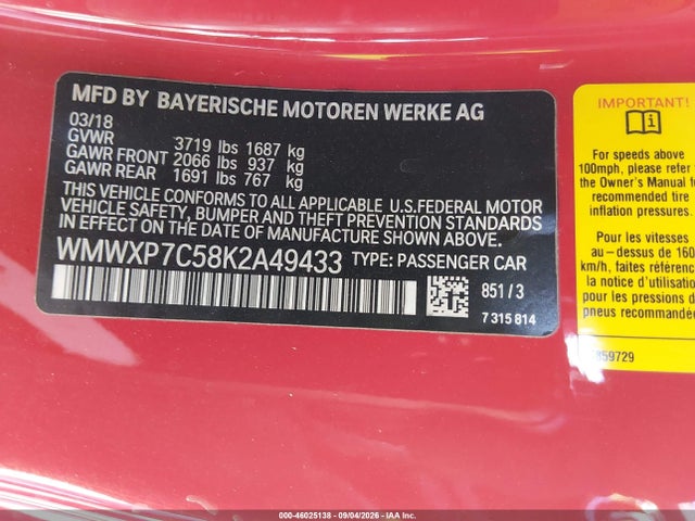 Mini Hardtop Cooper S 2019 WMWXP7C58K2A49433 Image 9