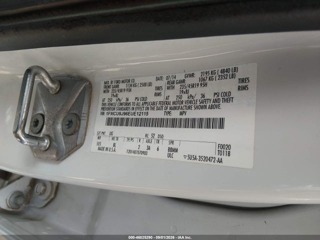 Ford Escape Titanium 2014 1FMCU9J96EUE12115 Image 9