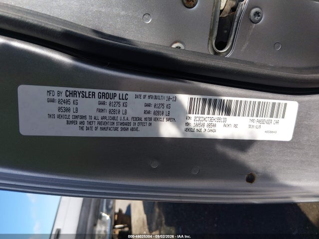 46025304 :رقم المزاد ، 2C3CDXCT3EH155133 vin ، 2014 Dodge Charger Road/track مزاد بيع