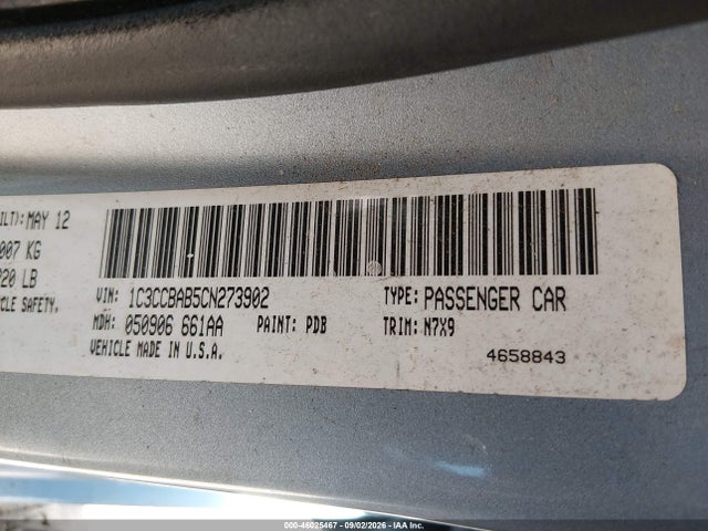 Aukcja sprzedaży 2012 Chrysler 200 Lx, vin: 1C3CCBAB5CN273902, numer aukcji: 46025467