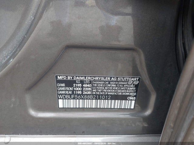 Aukcja sprzedaży 2008 Mercedes-benz E 350, vin: WDBUF56X88B211012, numer aukcji: 46025557