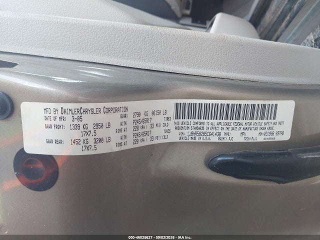 46025627 :رقم المزاد ، 1J8HR58285C641438 vin ، 2005 Jeep Grand Cherokee Limited مزاد بيع