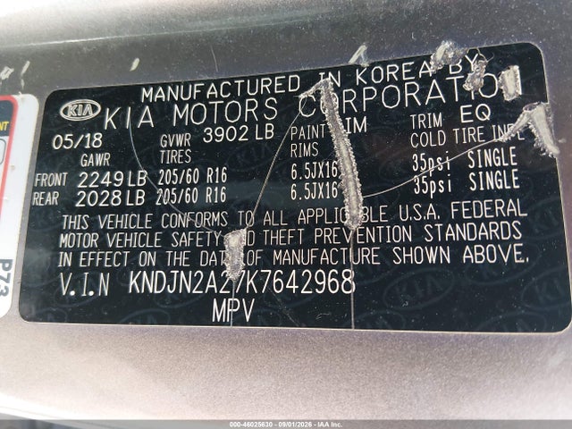 KIA Soul 2019 KNDJN2A27K7642968 Image 9