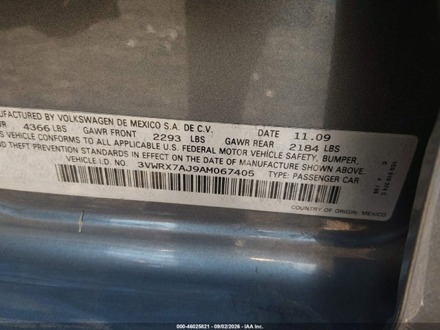 Продаж на аукціоні авто 2010 Volkswagen Jetta Se, vin: 3VWRX7AJ9AM067405, номер лоту: 46025821