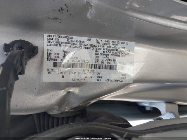 46026255 :رقم المزاد ، 1FADP3F2XEL347337 vin ، 2014 Ford Focus Se مزاد بيع