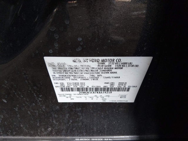 Ford FLEX SEL 2019 2FMGK5C87KBA19259 Image 9