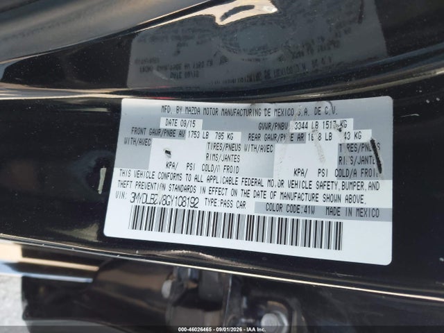 Aukcja sprzedaży 2016 Scion Ia, vin: 3MYDLBZV8GY108192, numer aukcji: 46026465