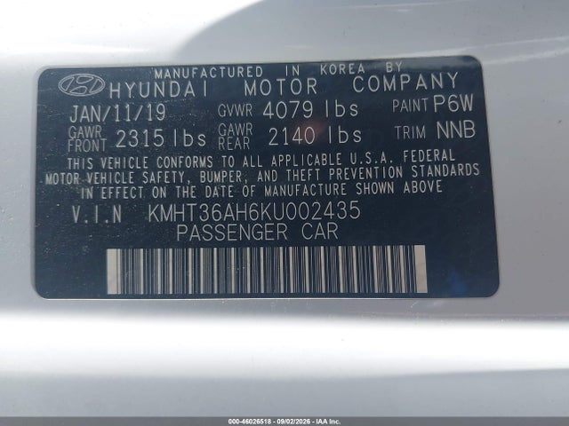 Hyundai VELOSTER N 2019 KMHT36AH6KU002435 Image 9