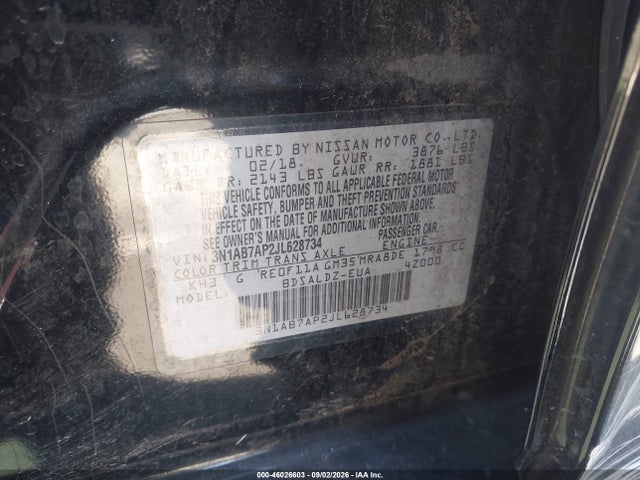 Nissan SENTRA SV 2018 3N1AB7AP2JL628734 Image 9