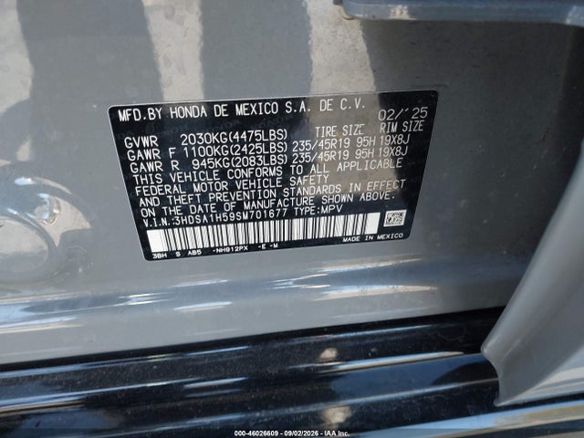 Acura Adx A-spec 2025 3HDSA1H59SM701677 Image 9
