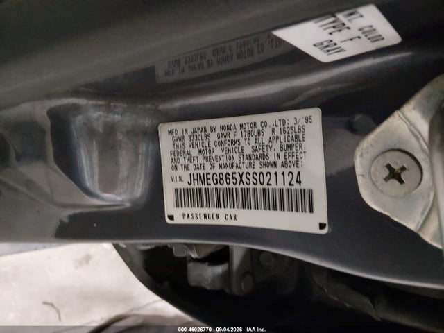 Aukcja sprzedaży 1995 Honda Civic Lx, vin: JHMEG865XSS021124, numer aukcji: 46026770