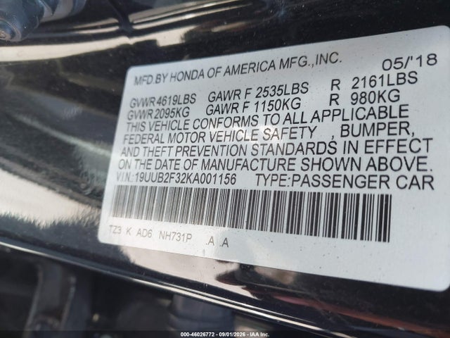 Acura Tlx Standard 2019 19UUB2F32KA001156 Image 9