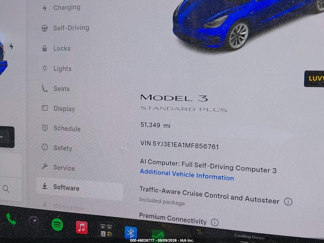 Продаж на аукціоні авто 2021 Tesla Model 3 Standard Range Plus Rear-wheel Drive, vin: 5YJ3E1EA1MF856761, номер лоту: 46026777