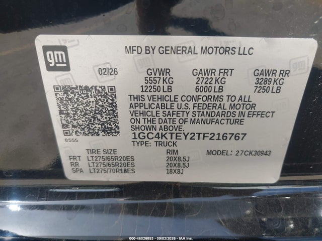 2026 Chevrolet Silverado 3500 Hd , Long Bed, Lt Dual Rear Wheel, Rwd მანქანა იყიდება აუქციონზე, vin: 1GC4KTEY2TF216767, აუქციონის ნომერი: 46026853