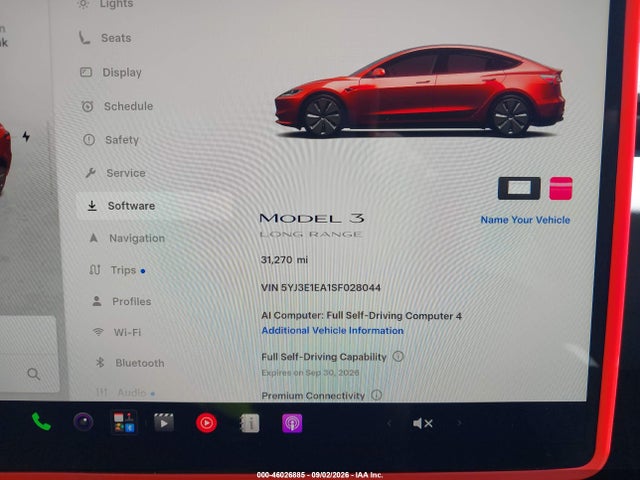 Продажа на аукционе авто 2025 Tesla Model 3, vin: 5YJ3E1EA1SF028044, номер лота: 46026885