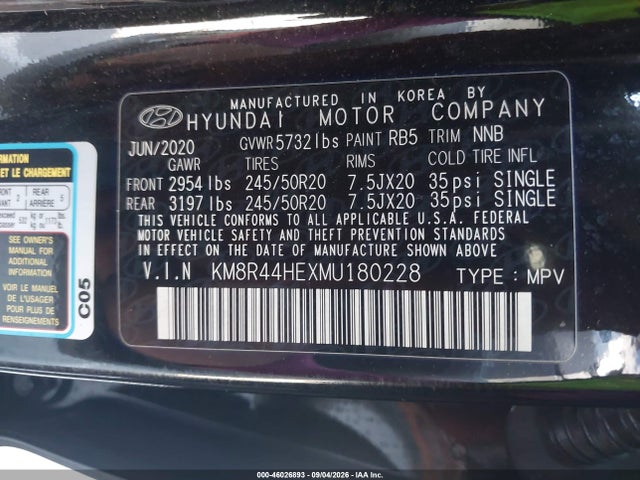Hyundai Palisade Sel 2021 KM8R44HEXMU180228 Image 9