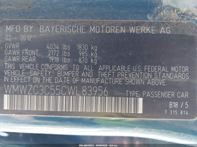 Продажа на аукционе авто 2012 Mini Cooper S Countryman, vin: WMWZC3C55CWL83956, номер лота: 46026923