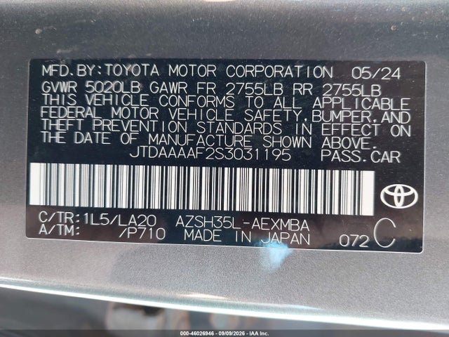 Продаж на аукціоні авто 2025 Toyota Crown Limited, vin: JTDAAAAF2S3031195, номер лоту: 46026946