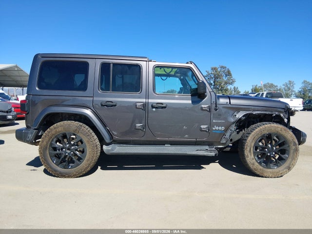2021 Jeep Wrangler 4xe Unlimited Sahara 4x4 მანქანა იყიდება აუქციონზე, vin: 1C4JJXP61MW789363, აუქციონის ნომერი: 46026985