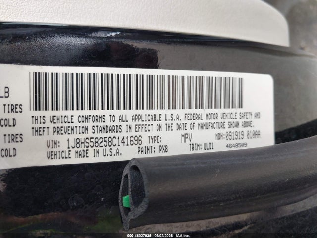 Продажа на аукционе авто 2008 Jeep Grand Cherokee Limited, vin: 1J8HS58258C141696, номер лота: 46027035