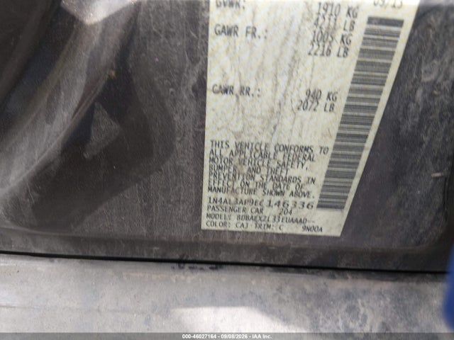 Aukcja sprzedaży 2014 Nissan Altima 2.5 Sl, vin: 1N4AL3AP9EC146336, numer aukcji: 46027164