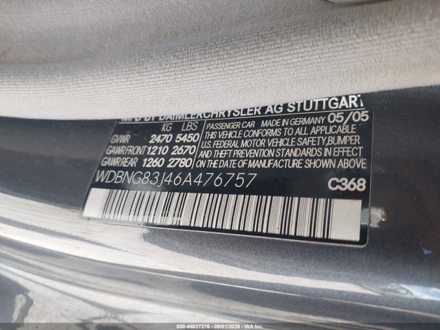 Aukcja sprzedaży 2006 Mercedes-benz S 430 4matic, vin: WDBNG83J46A476757, numer aukcji: 46027276