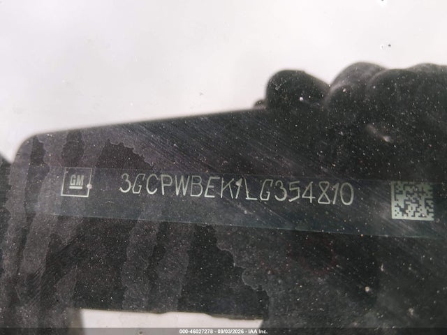 Auction sale of the 2020 Chevrolet Silverado 1500 2wd  Short Bed Custom, vin: 3GCPWBEK1LG354810, lot number: 46027278