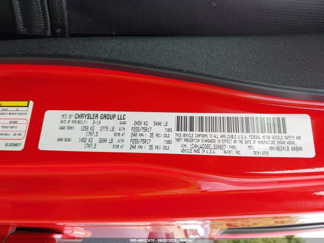 Продаж на аукціоні авто 2014 Jeep Wrangler Unlimited Sport, vin: 1C4HJWDG6EL320827, номер лоту: 46027478