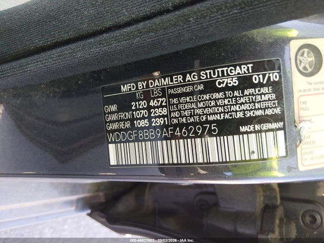 Aukcja sprzedaży 2010 Mercedes-benz C 300 Luxury 4matic/sport 4matic, vin: WDDGF8BB9AF462975, numer aukcji: 46027653