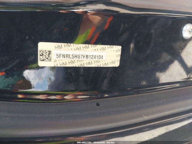 Продажа на аукционе авто 2015 Honda Odyssey Ex-l, vin: 5FNRL5H67FB124104, номер лота: 46027761