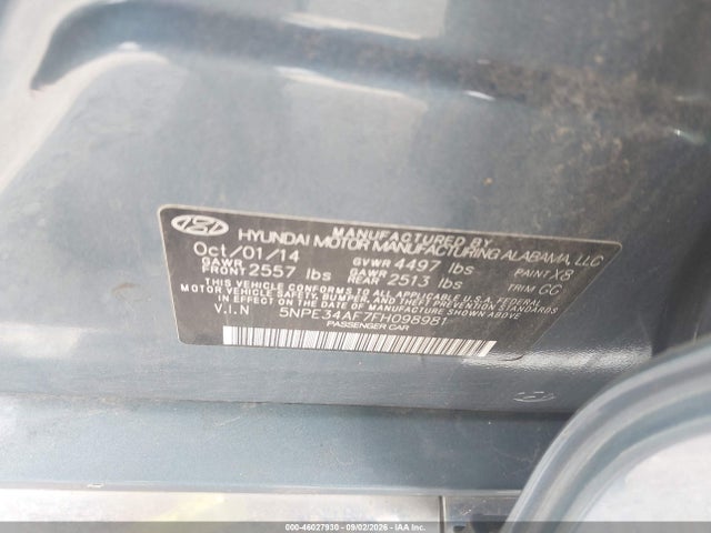 Продажа на аукционе авто 2015 Hyundai Sonata Sport, vin: 5NPE34AF7FH098981, номер лота: 46027930