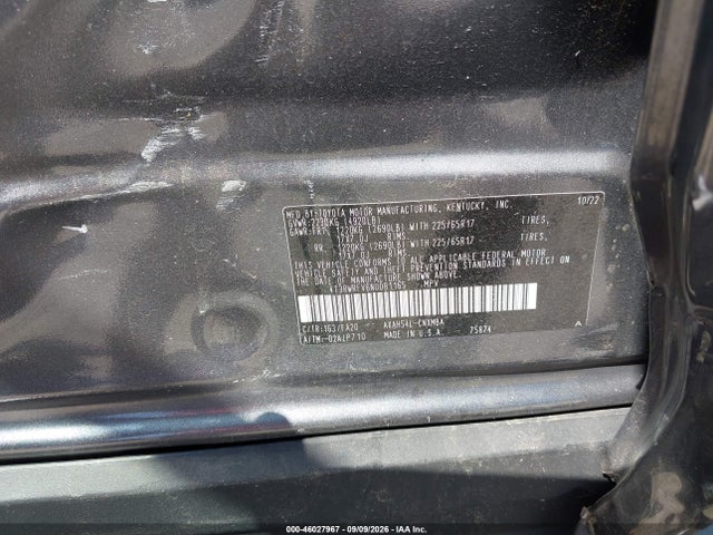 Aukcja sprzedaży 2022 Toyota Rav4 Hybrid Xle, vin: 4T3RWRFV6NU081165, numer aukcji: 46027967