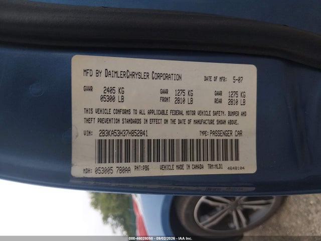 Aukcja sprzedaży 2007 Dodge Charger Rt, vin: 2B3KA53H37H852841, numer aukcji: 46028050