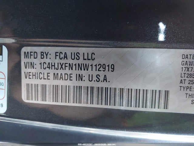 Продажа на аукционе авто 2022 Jeep Wrangler Unlimited Rubicon 4x4, vin: 1C4HJXFN1NW112919, номер лота: 46028297