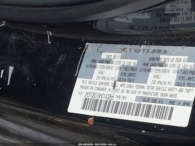 Aukcja sprzedaży 2017 Mazda Cx-9 Touring, vin: JM3TCBCY8H0143265, numer aukcji: 46028356