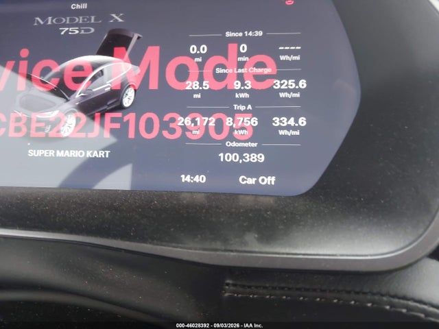 Aukcja sprzedaży 2018 Tesla Model X 100d/75d/p100d, vin: 5YJXCBE22JF103905, numer aukcji: 46028392
