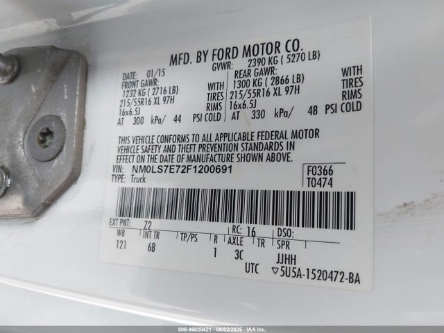 Ford Transit Connect Xl 2015 NM0LS7E72F1200691 Image 9