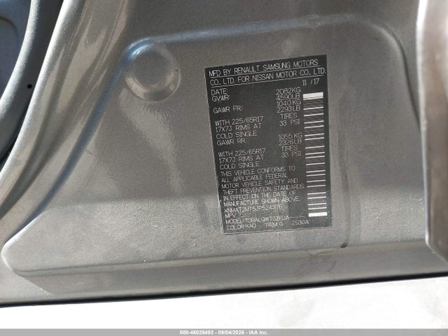 2018 Nissan Rogue Sv მანქანა იყიდება აუქციონზე, vin: KNMAT2MT5JP524376, აუქციონის ნომერი: 46028493