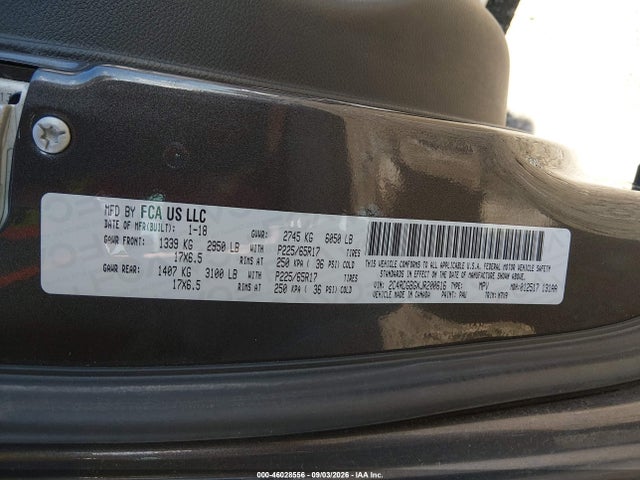 Продаж на аукціоні авто 2018 Dodge Grand Caravan Se Plus, vin: 2C4RDGBGXJR200616, номер лоту: 46028556