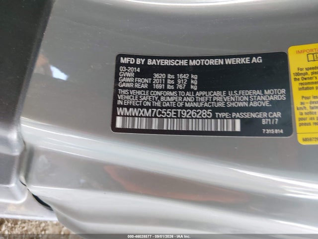 Продажа на аукционе авто 2014 Mini Hardtop Cooper S, vin: WMWXM7C55ET926285, номер лота: 46028577
