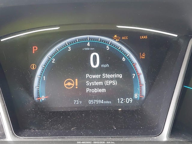 46028582 :رقم المزاد ، 19XFC1F3XKE209605 vin ، 2019 Honda Civic Ex مزاد بيع